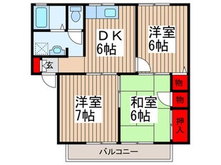 メゾンパ-クスの物件間取画像